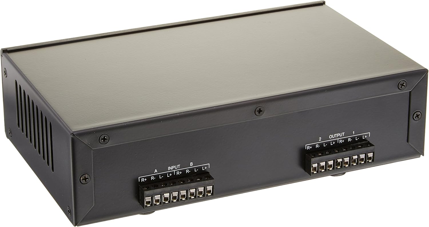 2 Zone Dual Source Speaker Selector with Individual Volume Control by