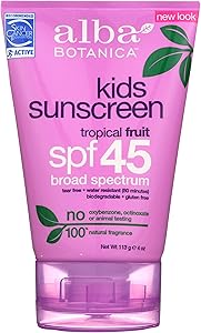 Alba Botanica Natural Protection Very Emollient SPF 45 Sunscreen, 4 Ounce