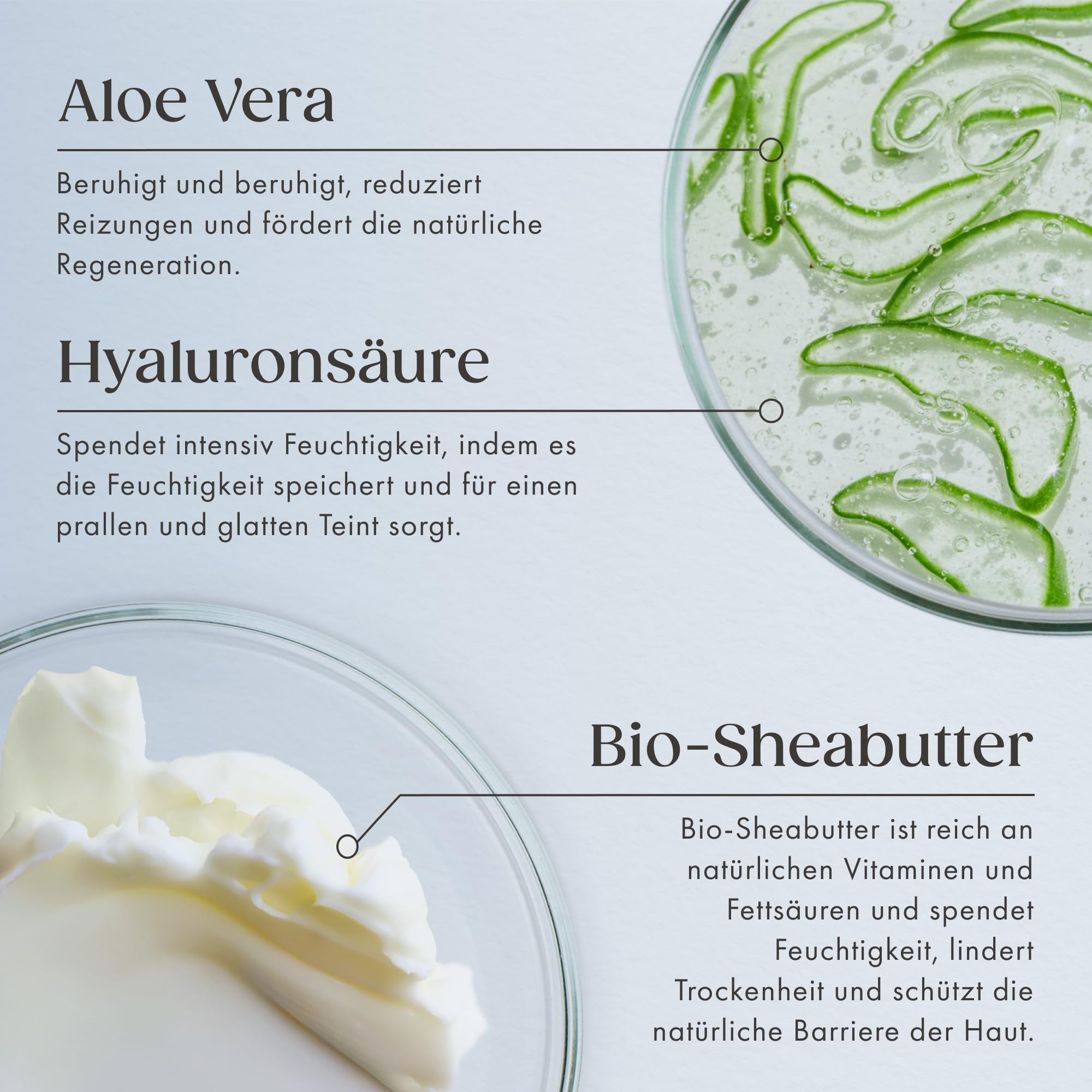 Satin Naturel Feuchtigkeitscreme 100 ml – Bio Aloe Vera & Hyaluron – Hautcreme Für Gesicht – Mit Jojoba, Mandelöl, Avocadoöl & Arganöl – Vegan & Naturkosmetik – Für Trockene & Empfindliche Haut 3