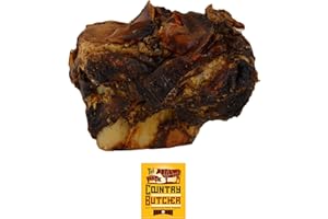 THE COUNTRY BUTCHER Beef Knuckle Dog Bones for Aggressive Chewers, Large and Medium Breed Dog Treat, Natural, Tough, Chew Toy, Made in The USA, 8 Count