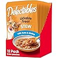 Hartz Delectables Stew Lickable Wet Cat Treats for Adult & Senior Cats, Tuna & Shrimp, 12 Count, 1.4 Ounce (Pack of 12)