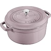 Staub Cast Iron Round Dutch Oven, Made in France, 4-qt, Lilac | The all-purpose pot, comfortably serves 2-4