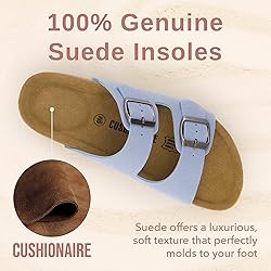 CUSHIONAIRE Lane Cork Footbed Sandals for Women