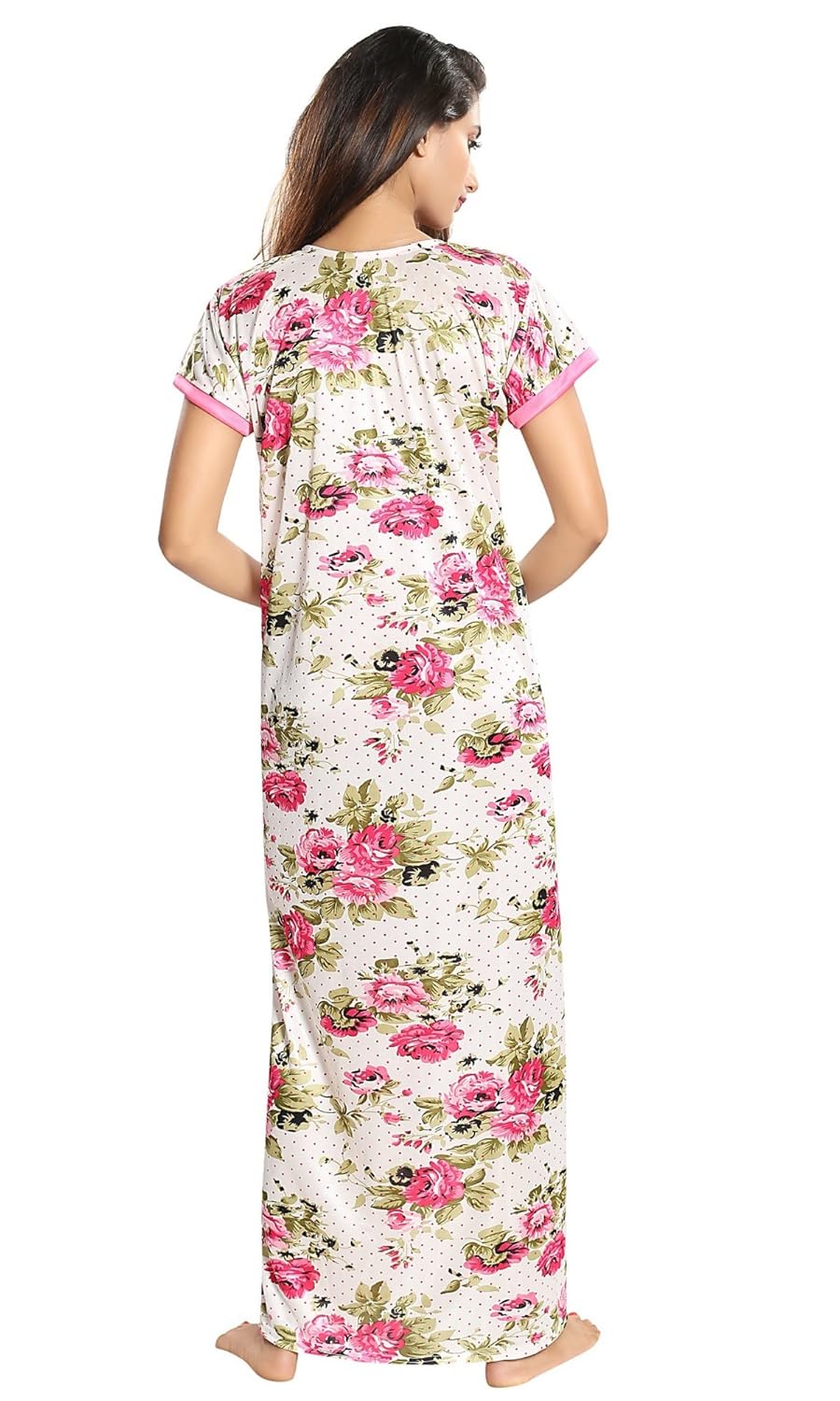 two dots girls & women's night gown with floral print