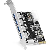 CSL - 4-Port USB 3.0 (Super Speed) Karte PCIe Express Controllerkarte | Schnittstellenkarte USB 3.0 | Neues Modell / Neue Treiber | USB Hub intern