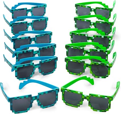 Amazon Com Kicko Pixel Sunglasses Birthday Party Favors For Kids