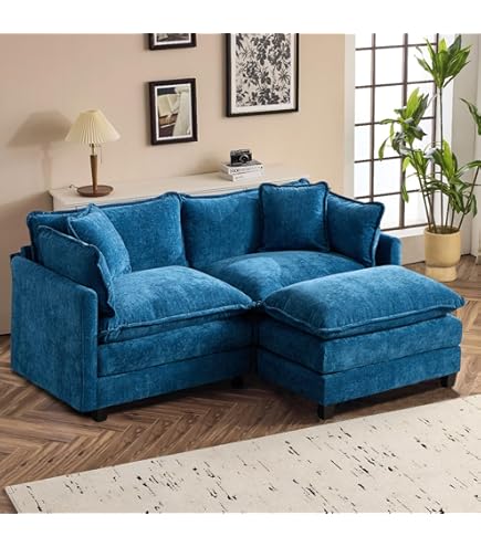 Amazon.com: Purple Velvet Ottoman for Modular Sectional Living