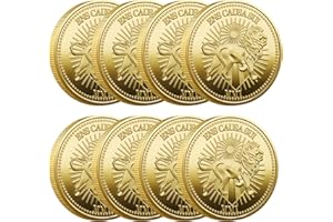 WRFLC John Wick Coin,Continental Gold Coin Continental Hotel Coin Exquisite Movie Props Collectible Coins (Gold 8-Piece Set)