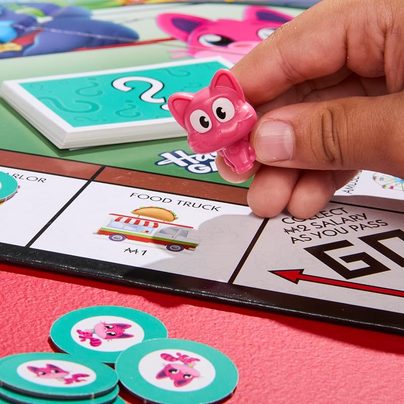 Jogo de Tabuleiro Junior Monopoly (Edição 2026) | 2 Jogos em 1 para Crianças Pequenas, Tabuleiro de 2 Lados | Desde os 4 anos | 2-4 Jogadores | 20 min. | Presentes para Pré-Escolares - Versão Espanhola
