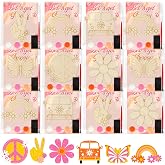 24 Pcs Groovy Boho Hippie Party Favors, DIY Wooden Painting Crafts Kit | Wooden Retro Cutouts with Magnets, 70s Themed Birthday Party Supplies & Decorations Gifts Goodie Bags Stuffers Prizes