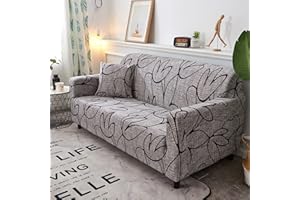 GENERIC Slipcover Elastic All Inclusive Print Sofa Cover Anti Combination Couch Anti Couch Cover Loveseat Slipcovers (Double seat 145-185cm)