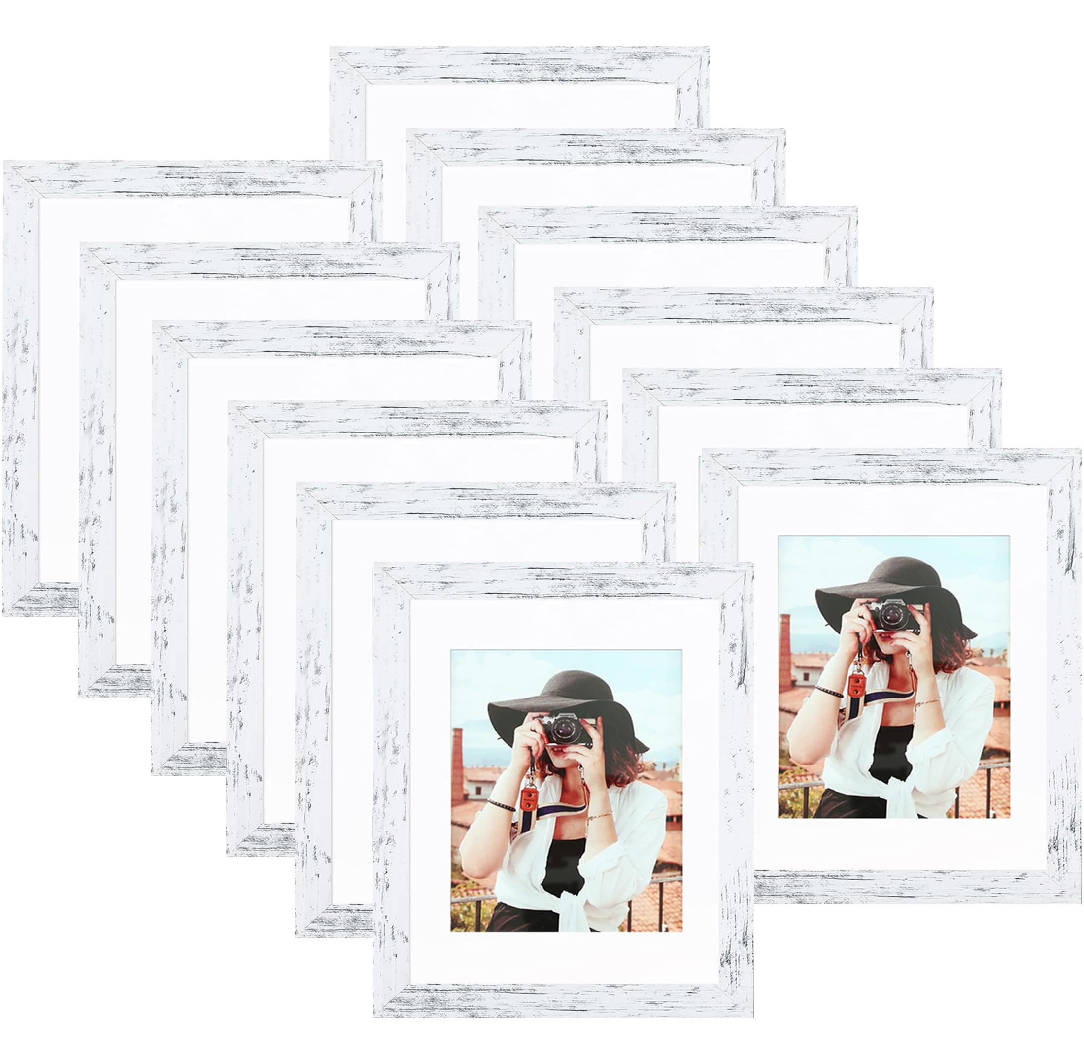 Picrit 8x10 Picture Frame Set of 12, Display 5x7