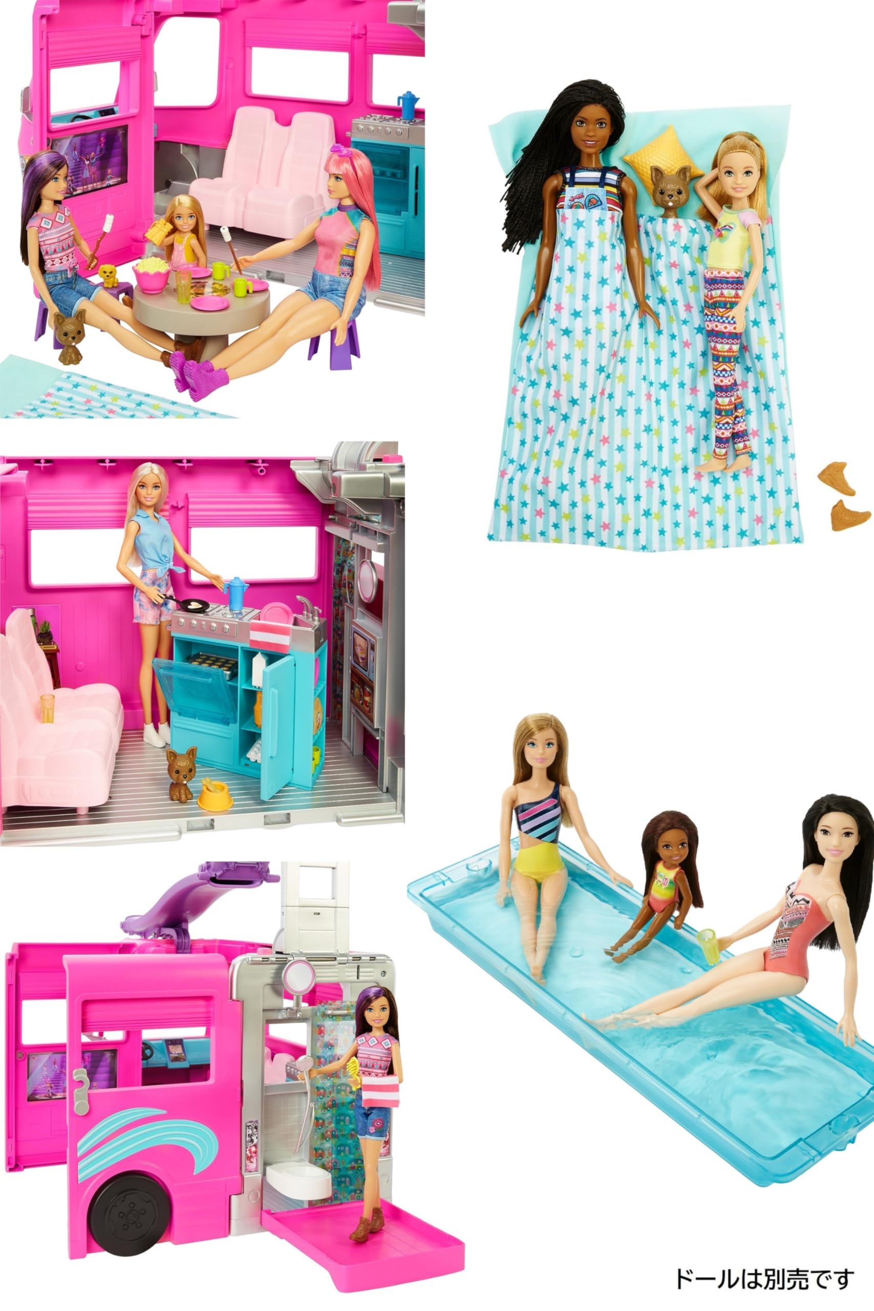 Mua Barbie Dream Camper, Large Sliding Pool Fun with 7 Areas and Full ...