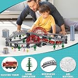 XIAPIA 128 Pcs Train Set Magnetic Couplings 3 Layers Educational Toy view 5
