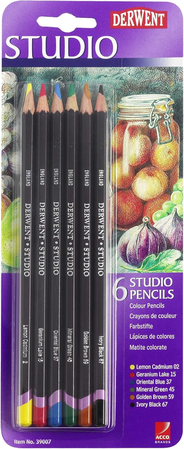 Derwent Colored Pencils, 72 Studio, 3.4mm Core, Wooden Box, 72 Count (32199) : Wood Colored Pencils : Office Products