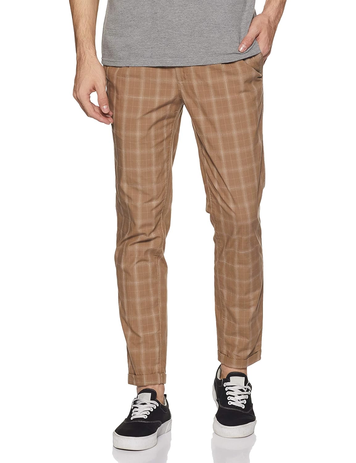 Buy Scullers Mens Regular Fit Trousers Pants at Amazon.in