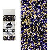 Mystic Sprinkles The Big Game Nonpareil Mix 3.8oz Bottles (Purple, Black & Gold)