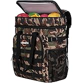 Insulated Cooler Backpack, 35 Can / 25L Large Camping Backpack for Outdoor, Beach, Picnic - Soft Lightweight Leakproof Cooler Backpack for Women and Men (Camo Green, 25L)