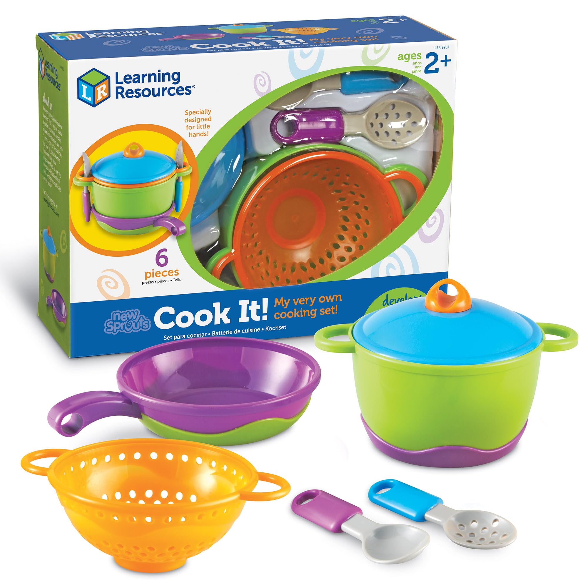 Photo 1 of Learning Resources New Sprouts Cook it!, 6 Pieces, Ages 2+ Pretend Play Food for Toddlers, Preschool Learning Toys, Kitchen Play Toys for Kids