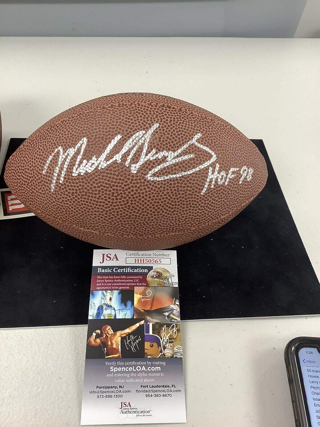 mike singletary signed football