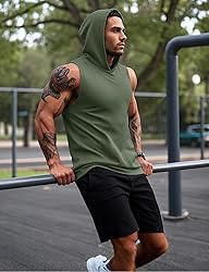 MAGCOMSEN Hooded Tank Tops Men Sleeveless T Shirts