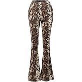 SSOULM Women's High Waisted Plus Size Flare Pants Leggings