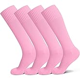 Raigoo Soccer Softball Baseball Football Socks for Youth Kids Boys and Girls Ages 4 to 16 Knee High Sport Athletic Socks