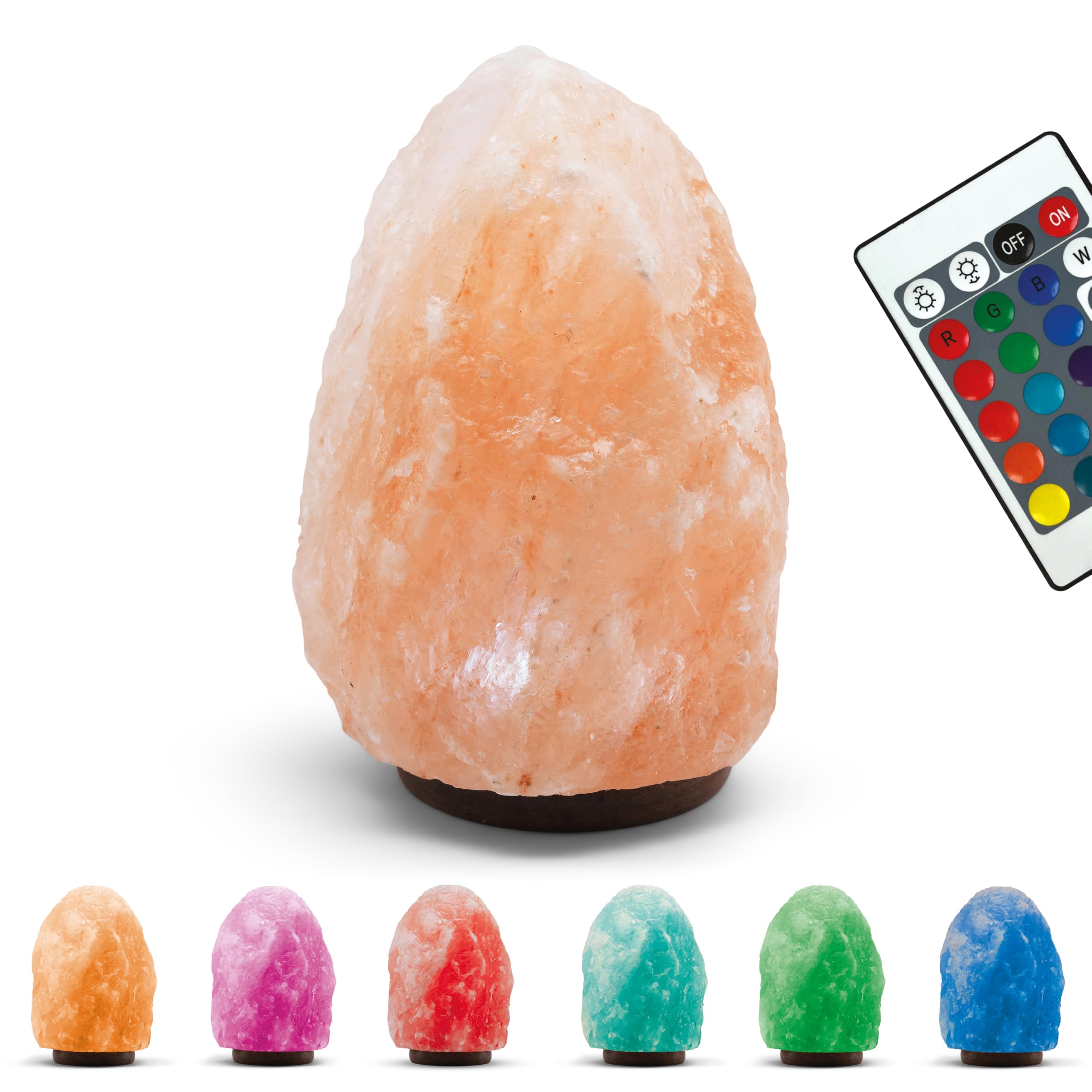 InGenious Himalayan Pink Salt Lamp | Colour Changing LED RGB Desk Light with Remote Control
