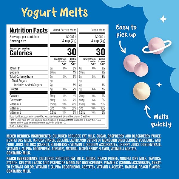 GERBER STAGE 3 BABY SNACKS DISCOVERY PACK, YOGURT MELTS, TEETHING WAFERS, 6PK