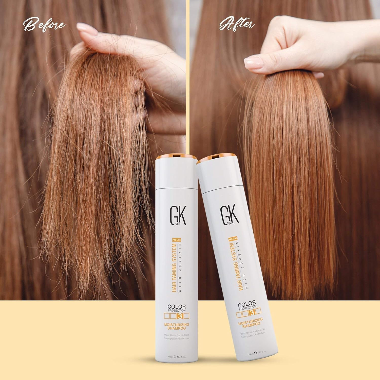 Hydrate Moisturizing Shampoo for Colour Treated By GK HAIR Helps in Maintaining Nourishing After Keratin Scalp Treatment Shampoos Dry Curly Hair Paraben Sulfate Free for Men and Women 300ml - Image 4
