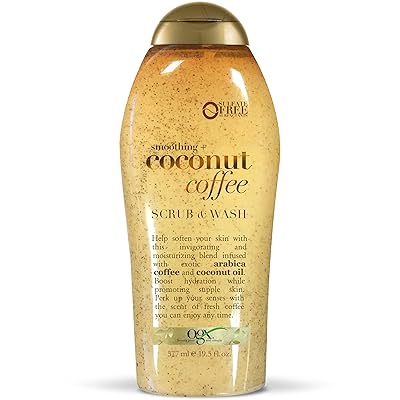 OGX Coconut Coffee Scrub and Wash, 19.5oz