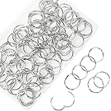 Loose Leaf Binder Rings 1-Inch（100 Pack） Office Book Rings, Nickel Plated Steel Binder Rings, Key Rings, Metal Book Rings, fo