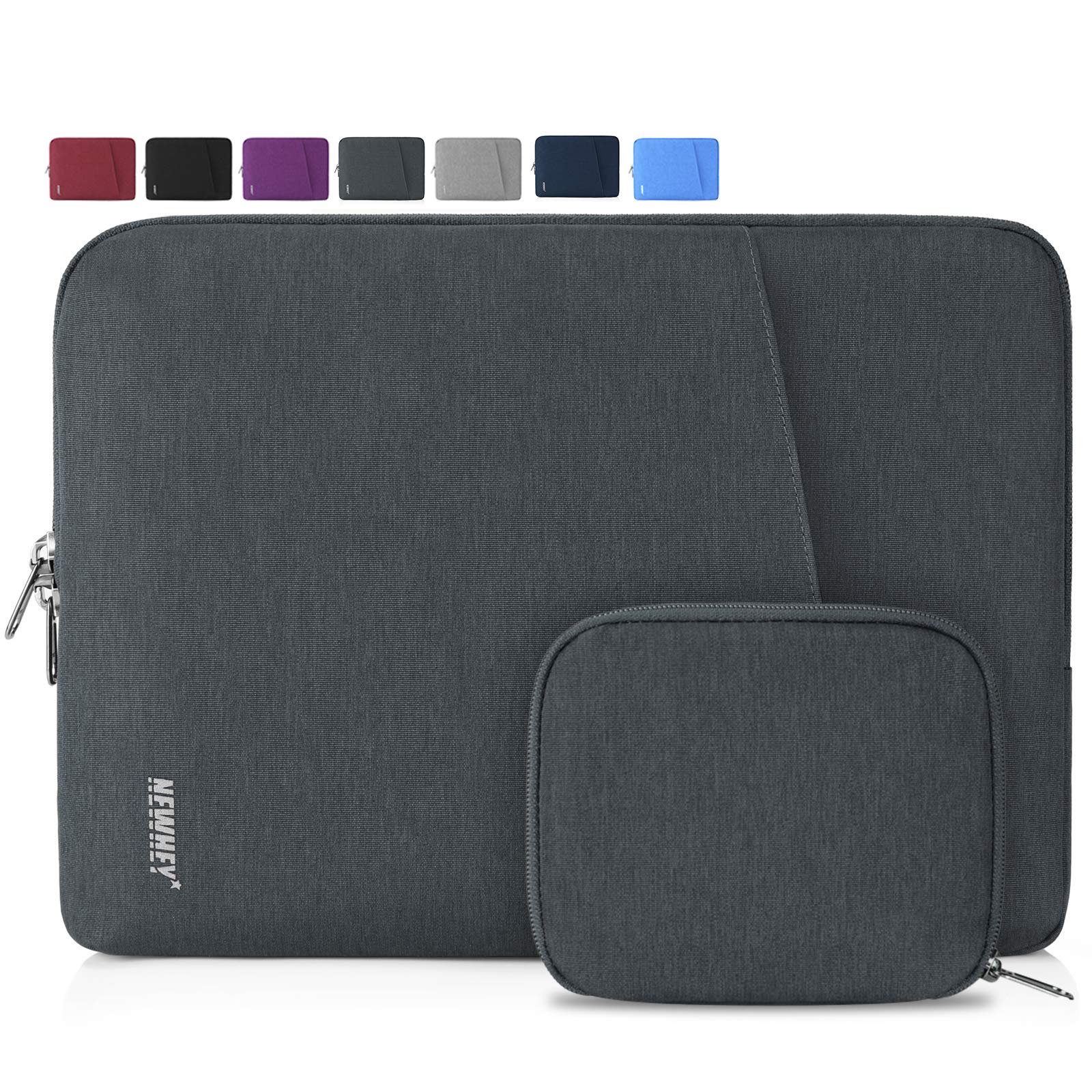 NEWHEY Laptop Sleeve Case 15-15.6 Inch Water Repellent Laptop Cover Bag Shock Resistant Notebook Protective Bag with Small Case Dark Gray
