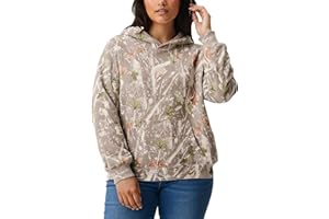 ACCPUR Women Oversized Fleece Camo Hoodies Maple Leaf Hooded Sweatshirt Casual Long Sleeve Fall Pullover Tops With Pockets