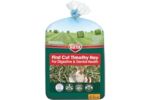 Kaytee First Cut Timothy Hay, High Fiber, Grown Specifically for Small Animals, Rabbits, Guinea Pigs, Chinchillas, 6.5 Pounds