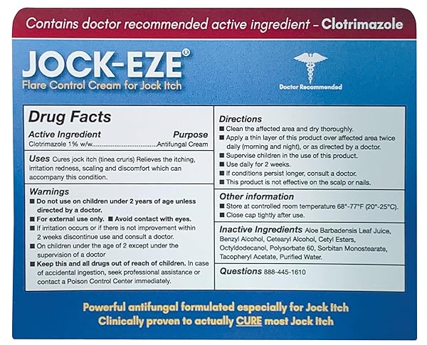 JOCKEZE FLARE CONTROL CREAM (0.5OZ) JUST FOR JOCK ITCH