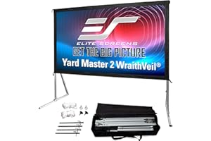 Elite Screens Yard Master 2 DUAL Projector Screen, 120-INCH 16:9, Front and Rear 4K/8K Ultra HD, Active 3D, HDR Ready Indoor 