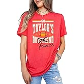 Go Taylor's Fiance Crossed Out Boyfriend Shirt for Women, Teens & Kids Funny Football Fan Tee