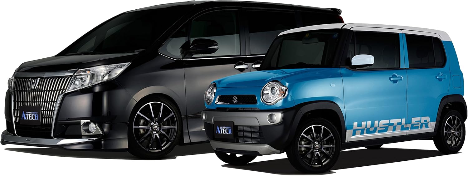 Amazon エーテック Schnider Dr 01 15 X 5 5 45 4h 100 ブラックポリッシュ ダークブルークリア ホイール 車 バイク