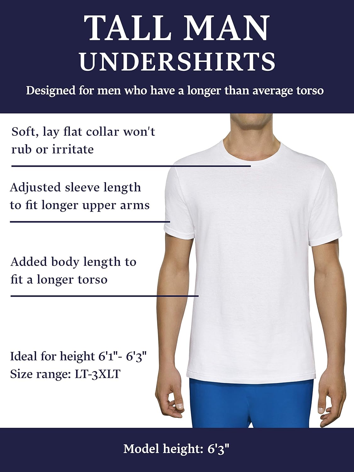 Fruit of the Loom Men's Big and Tall Tag-Free Underwear & Undershirts at  Men’s Clothing store