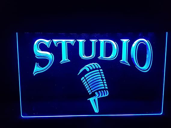 Studio Leuchtschild LED Neu Schild Laden Reklame Neon Neonschild BAR DISCO ON Air TV Radio