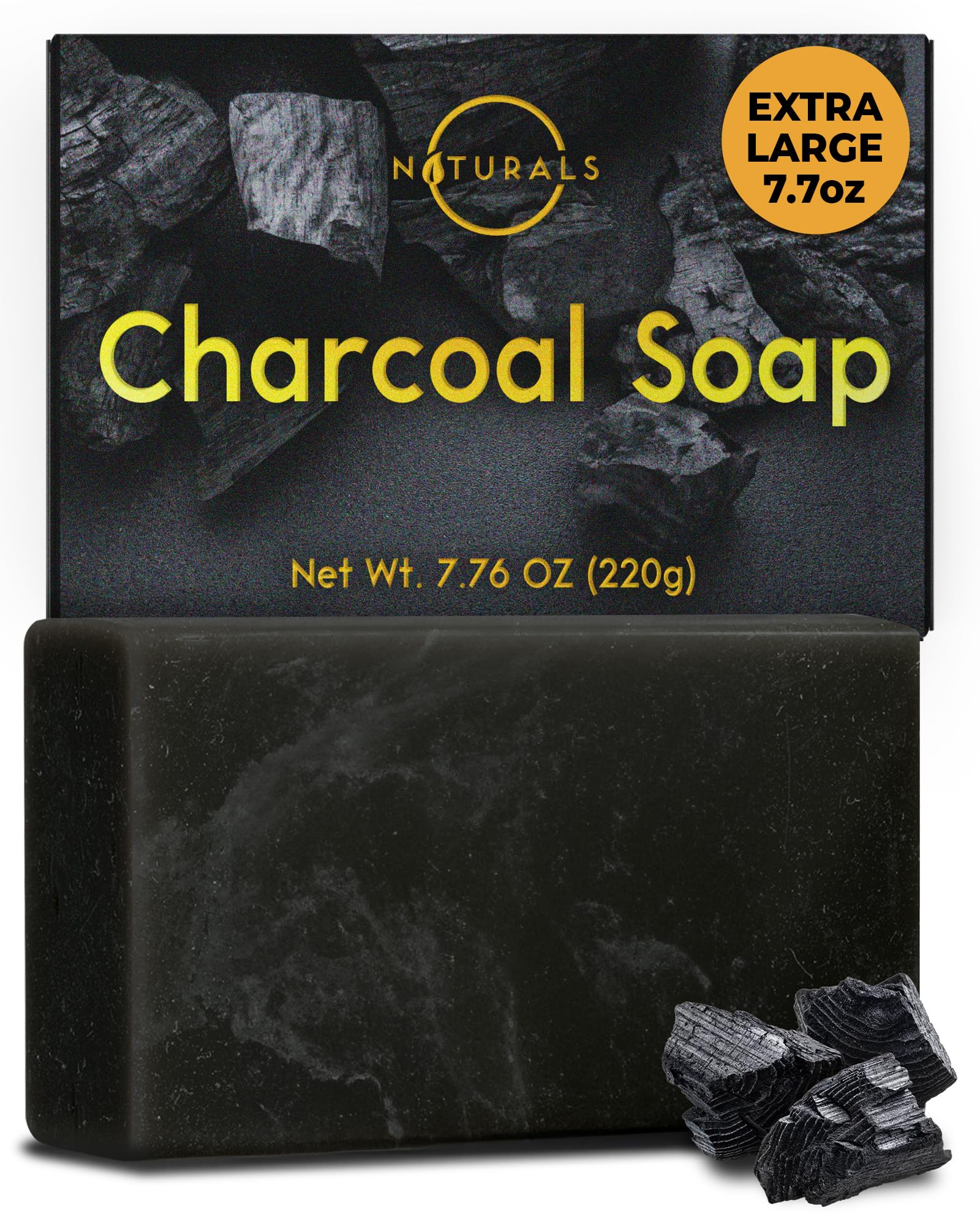 O Naturals Moisturizing Soap Bar (1pc, 220g) Natural Soap Bar for Face & Hand - Body Wash Bar - Charcoal Soap