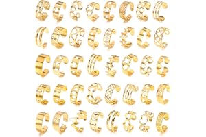 KISS WIFE Gold Toe Rings for Women, Open Adjustable Tail Ring Summer Beach Foot Jewelry Set