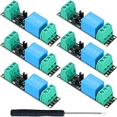 MTDELE 6Pcs DC 3.3V Relay Module 1 Channel Optocoupler Module | 3V/3.3V Relay Isolated Drive Control Board Compatible with for Arduino