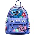 Wondapop Stitch and Angel 11" Vegan Leather Fashion Mini Backpack