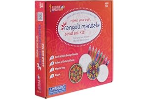 Kulture Khazana: Make Your Own Rangoli Mandala Sand Art Ki - Mess-Free Craft, DIY Glitter Sand Art, India & South Asian Culture Activity, Kids Ages 5+