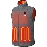 Venustas Men’s Heated Sweater Vest with Battery, 11-Hours Warmth, Soft Knit Heated Vest for Outdoor