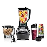 Ninja Kitchen System | 8-Cup Food Processor Bowl & 72 oz. Blender All-in-One | With (2) 16 oz. To-Go Cups | For Smoothies, Ice Crushing, Dough & More | 1500 Watt | Black | BL770
