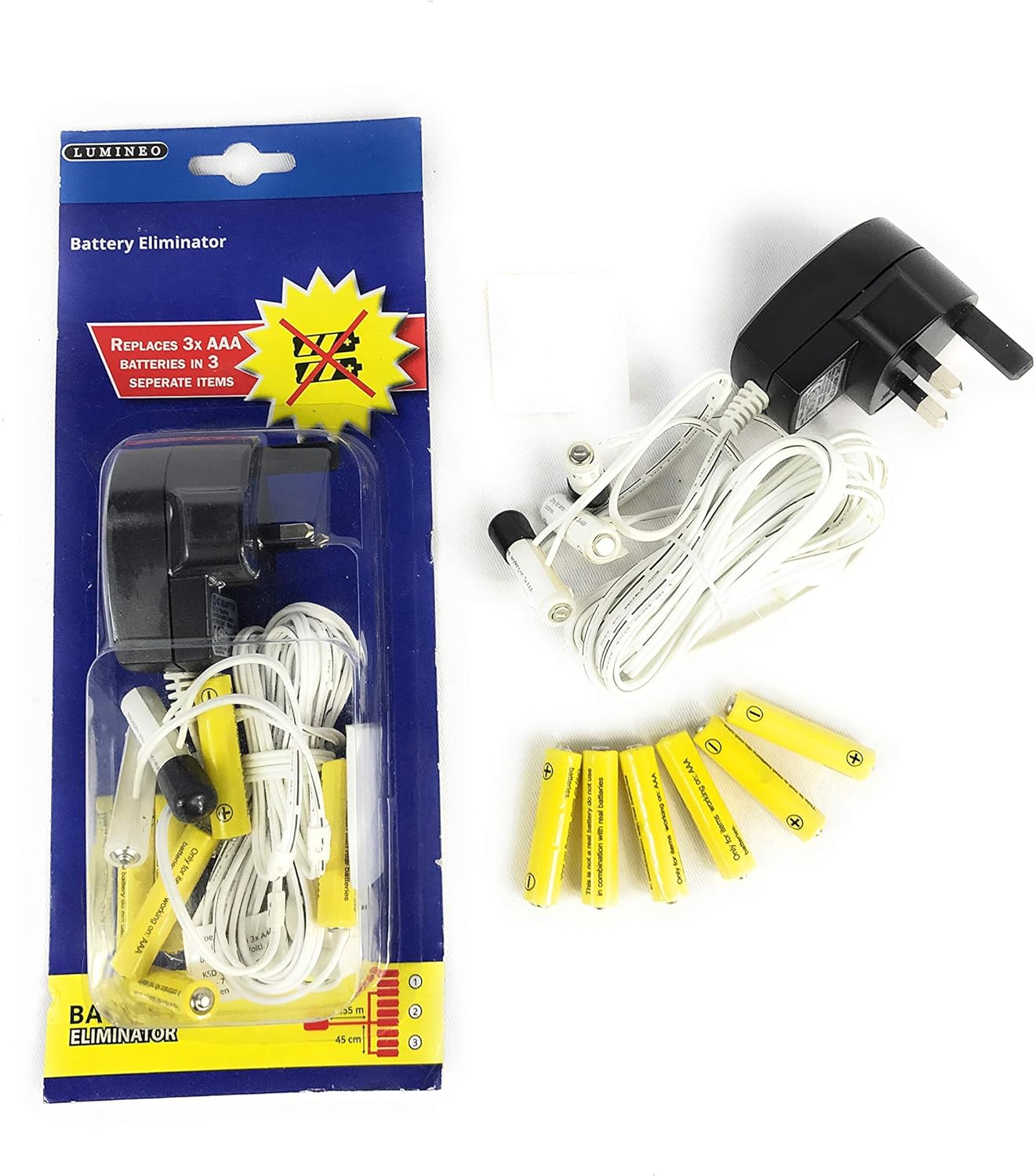 Lumineo Battery Eliminator Replaces 2 x AAA Batteries In 3 Seperate