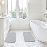 Non Slip Bath Mat 2 Pack Ultra Thick Microfiber 40x60cm 50x80cm view 2